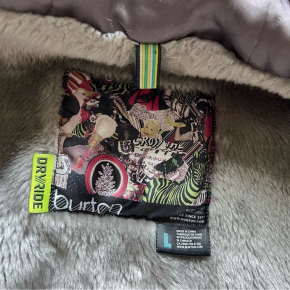 BURTON - Dry-Ride Dream Snowboard Jacket In Burgundy Plaid Size L - Picture 8 of 13